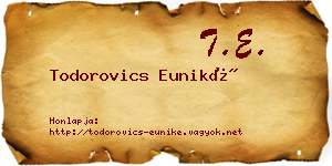 Todorovics Euniké névjegykártya